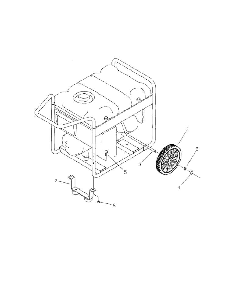 Wheel Kit Diagram and Parts List for 58033139  Briggs and Stratton Generator